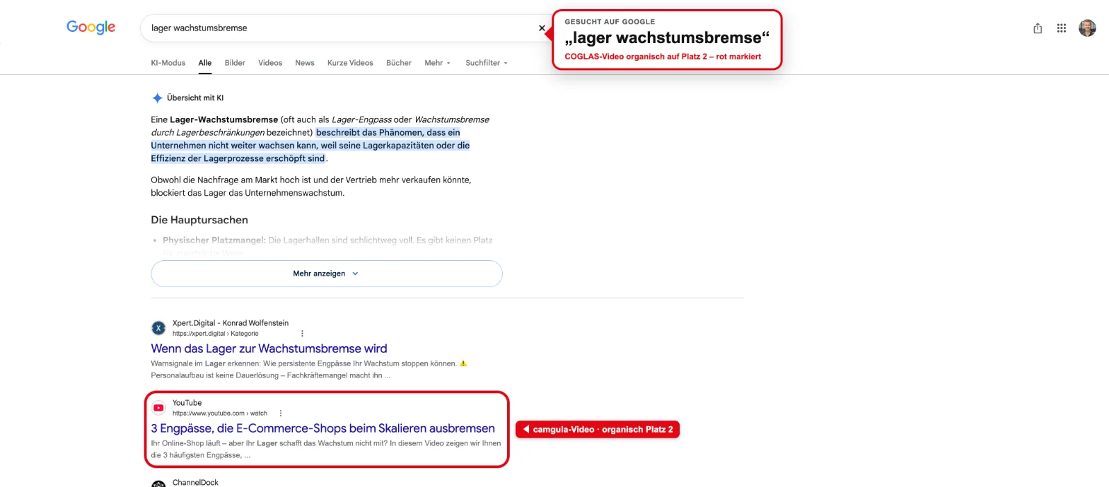 Google: „lager wachstumsbremse“