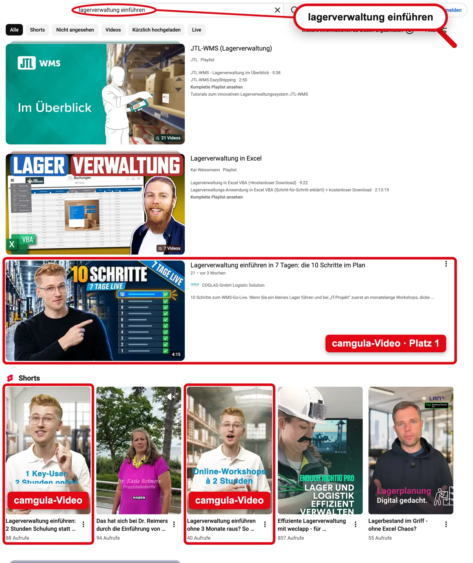 YouTube: „lagerverwaltung einführen“