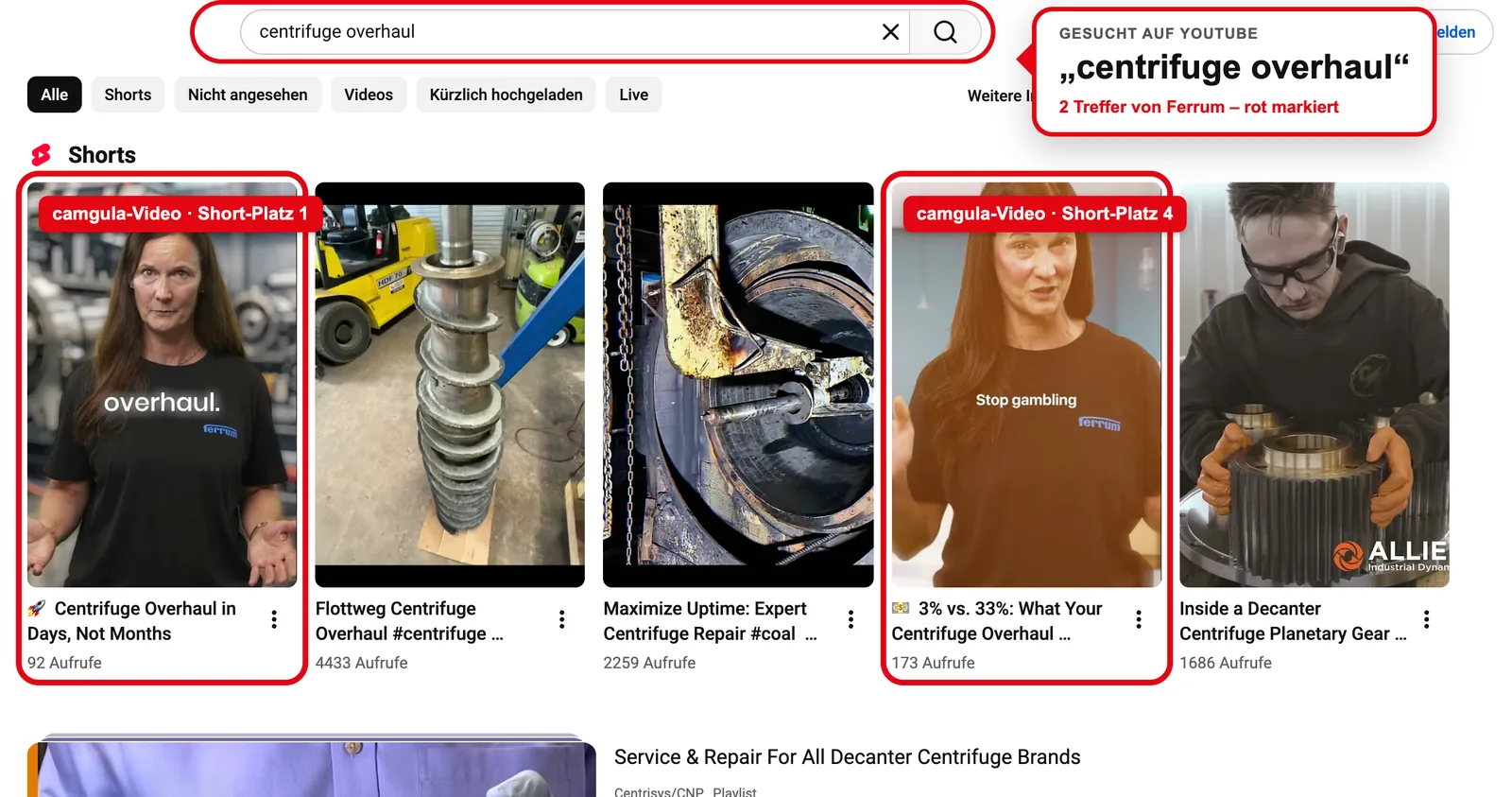 YouTube: “centrifuge overhaul”